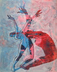 Help! by Toby Mulligan - Original Painting on Box Canvas sized 48x60 inches. Available from Whitewall Galleries