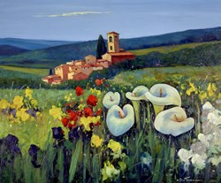 Dove Crescono i Fiori by Bruno Tinucci - Original Painting on Stretched Canvas sized 47x39 inches. Available from Whitewall Galleries
